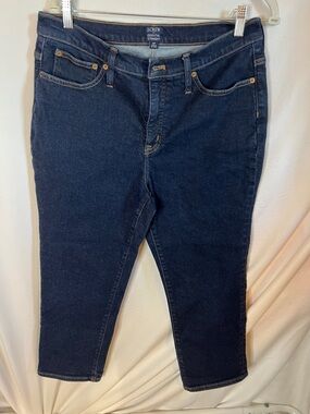 J. Crew Navy Blue Straight-Leg Jeans 16 inch waist 23 inch inseam